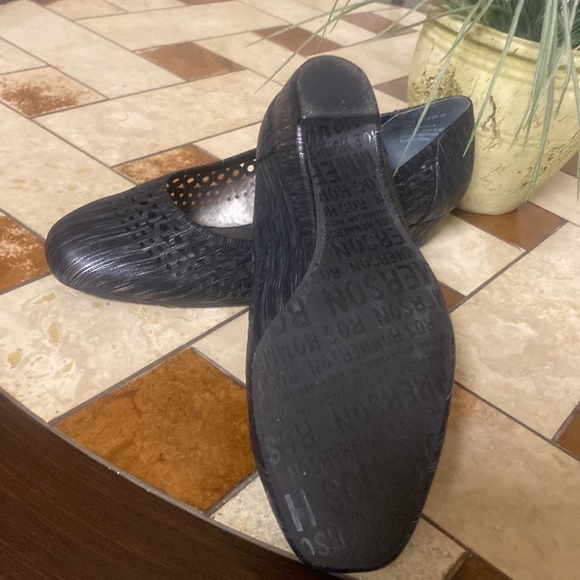 Ros Hommerson  tina black metallic pump workwear casual size 10WW New - Picture 2 of 11